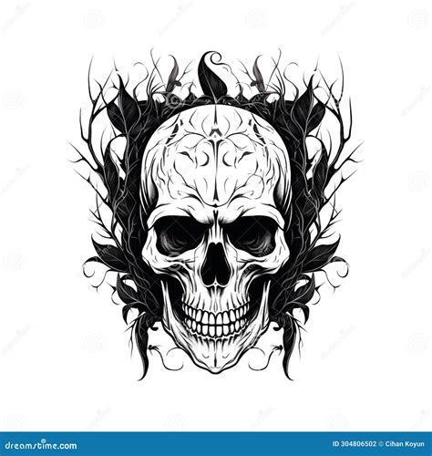 Back Hand Drawing Retro Famous Skull Logos Skull and Brain Styrofoam ...