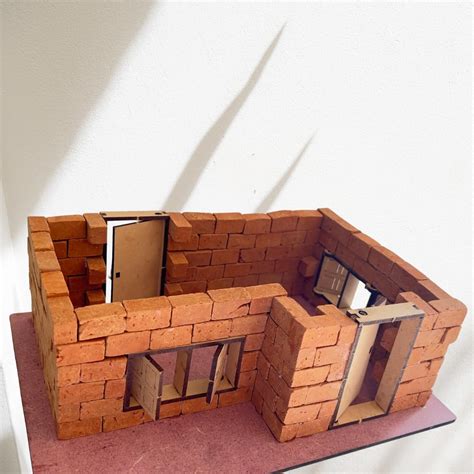 littleplay® DIY Build a Cottage Kit, 150 Miniature Bricks, Wooden Door ...