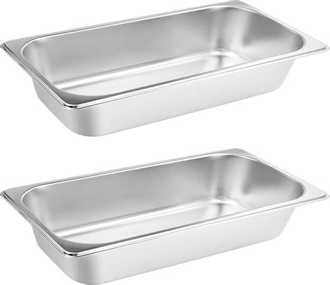 Amazon.com: VOISEN 2 Pack Hotel Pans,1/1 Size 4" Deep,Anti-Jamming ...