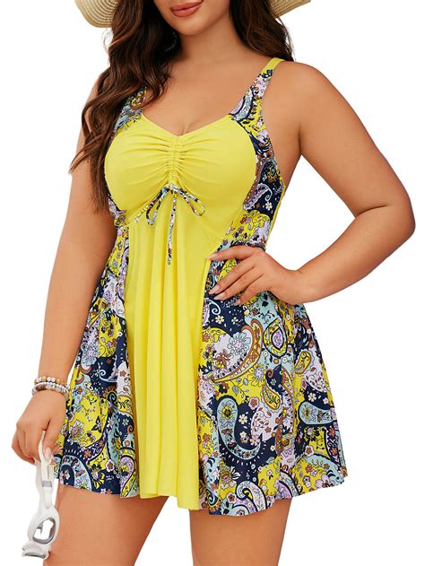 Womens Swimwear Clearance, Ladies Sling Print Plus Size Bikini Split ...