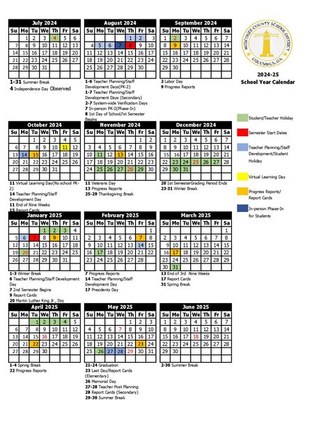 Muscogee County Schools Calendar 2025-2026 | MCSD Georgia