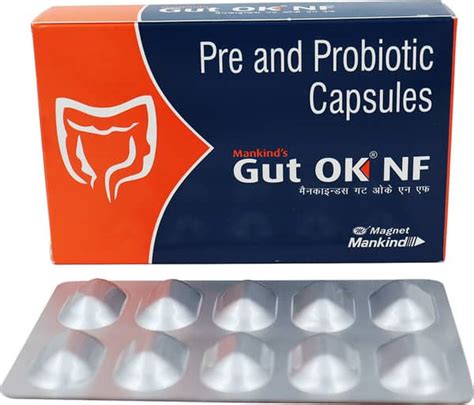Gut Ok Nf Strip Of 10 Capsules: Uses, Side Effects, Price & Dosage ...