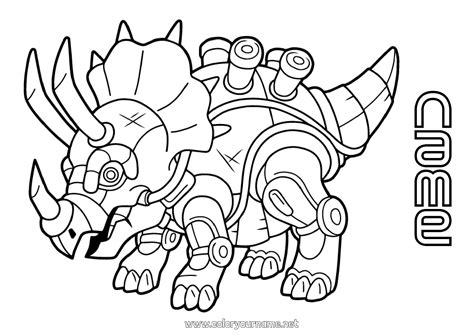 Dino Robot Coloring Pages