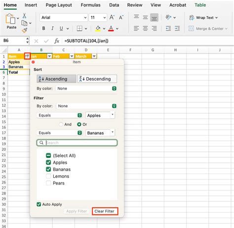 Excel Filtering Tables 的图像结果