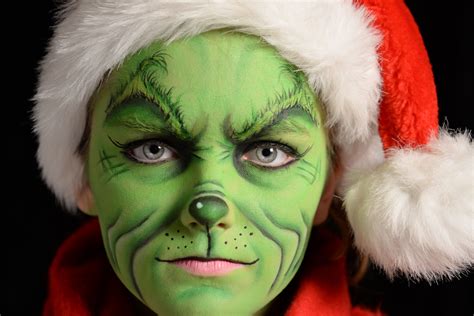 Grinch halloween make up | Face painting, Christmas face painting, Face ...
