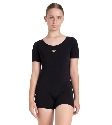 Buy Speedo Girl's Endurance Plus Sleeved Essential U-Back Legsuit ...