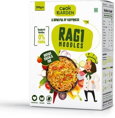 CookGarden Ragi Noodles Indian Masala Mix | Maida Free | Healthy Meal ...