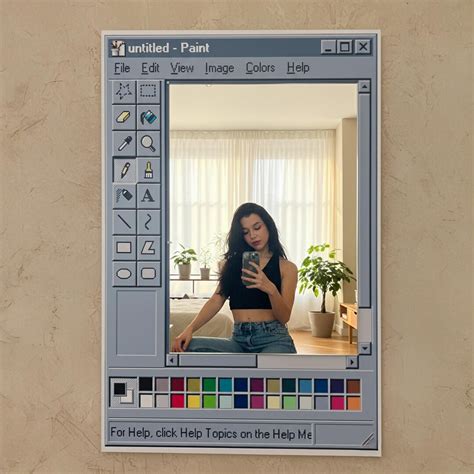 Ms Paint Mirror, Retro Windows Paint Inspired Mirror, Nostalgic ...