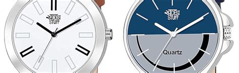 SWADESI STUFF Brown Blue Leather Strap Analogue Watch for Men - Combo ...