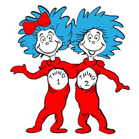 Thing 1 And Thing 2 Svg, Dr. Seuss Svg, Dr. Seuss Clipart Sv | Inspire ...