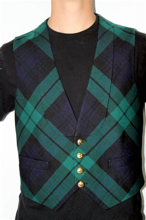 Black Watch Tartan Vest