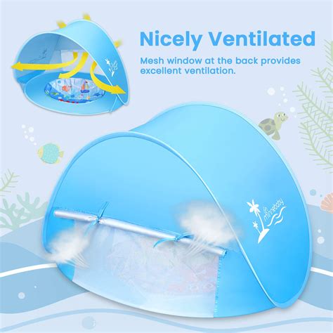 Baby Beach Tent with Pool, UPF50+ Pop Up Shade Tent for Infant, Baby ...