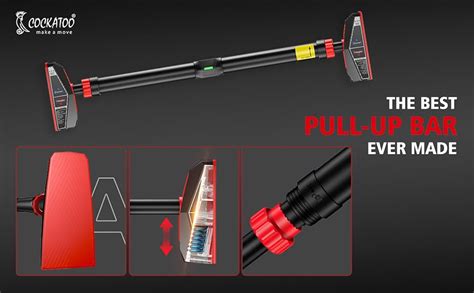 Cockatoo Pull-Master Pull Up Bar For Home, No Screws Chin Up Bar With ...