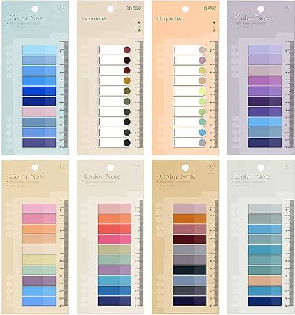 SCHMIDT 1600 Pcs Morandi Sticky Tabs Book Tabs for Annotating Books ...