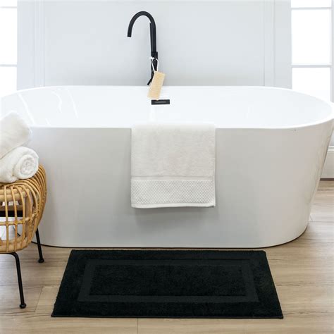 Prestige Black Soft Nonskid Bath Rugs