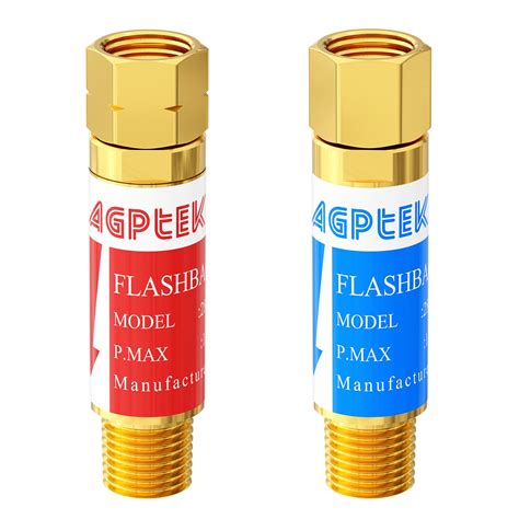 Agptek Oxygen Acetylene Flashback Arrestors Set Regulator End 9 16 ...