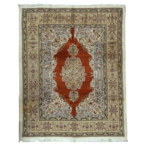 Antique Persian Fine Traditional Handwoven Luxury Wool Beige Rug For ...