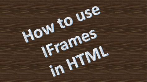Iframe tag in HTML and its attributes