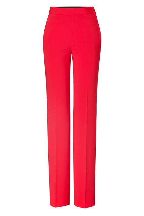 Moschino Straight Leg Trousers - Red in Red | Lyst
