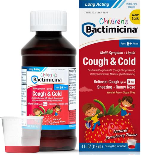 Amazon.com: Bactimicina Children’s Cough and Cold Liquid - Kids Cough ...