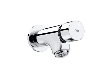Roca Instant Self-Closing Wall-Mounted Basin Faucet with Push Button ...