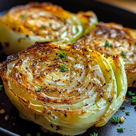 Oven Roasted Garlic Cabbage Steaks