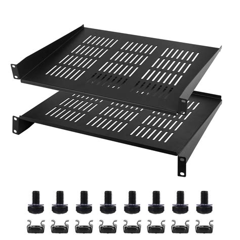 Buy Moocci19" 1U Server Rack Shelf 2 Pack - Universal Vented Network ...