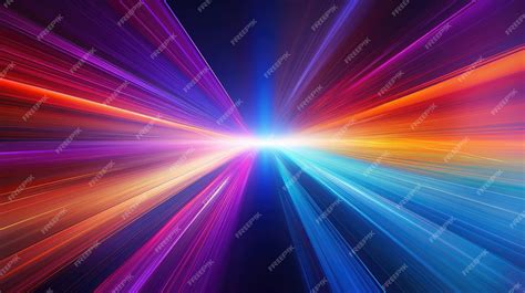 Movimiento líneas de velocidad de la luz ilustración brillante efecto ...