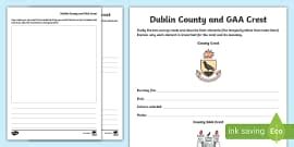 Wicklow County and GAA Crest Worksheet / Worksheet - Twinkl