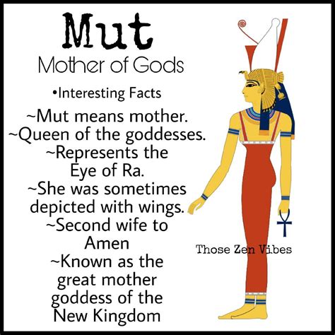 Mut, mother to Gods. Egyptian Queen of the goddesses | Ancient egyptian ...