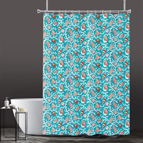 Lushomes Bathroom Shower Curtain with 12 Hooks and 12 Eyelets, Printed ...