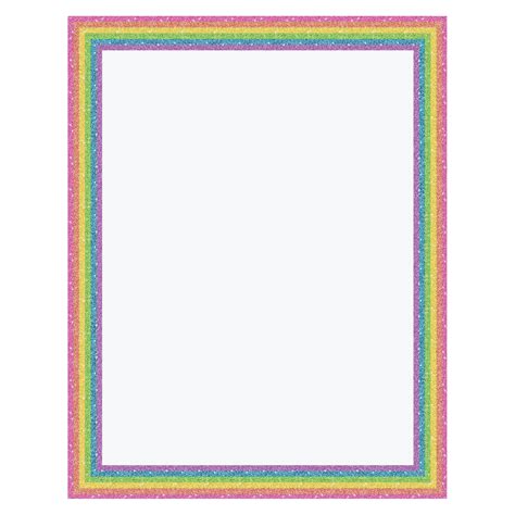 Buy Pen Gear White Poster Board with Rainbow Glitter Frame, 22x28 ...