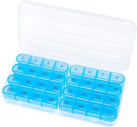 Amazon.com: Betife Monthly Pill Organizer 1 Times a Day, 30 Day Pill ...