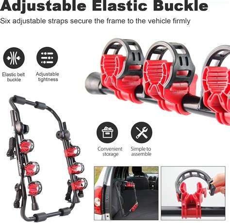 LIEKUMM 3-Bike Trunk Mount Rack,Capacity 130LBS, Car India | Ubuy