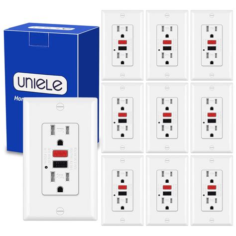 10 Pack UNIELE GFCI Receptacle Outlet, 15 Amp India | Ubuy