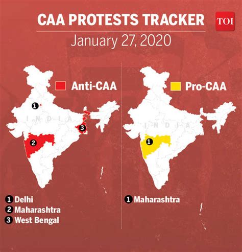Infographic: CAA protests tracker | India News - Times of India