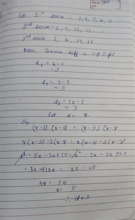 Let AP(a; d) denote the set of all the terms of an infinite arithmetic ...