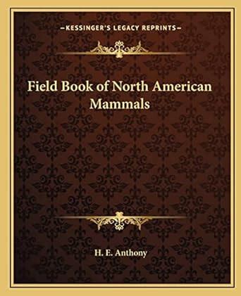 Buy Field Book of North American Mammals Book Online at Low Prices in ...