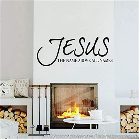 VVWV Wall Sticker Jesus Name Above All Names Quote Wall Decal Vinyl ...