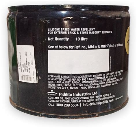 Pidilite Dr. Fixit 103 Repellin WR 10 kg Silicone Based Water Repellent ...
