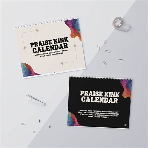 Praise Kink Calendar, Spicy Habit Tracker, ADHD Reward Charts ...