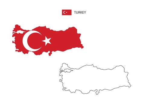 Turkey Map Flag