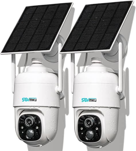 Amazon.com : WOOLINK 2PCS 4MP Solar Security Cameras Wireless Outdoor ...