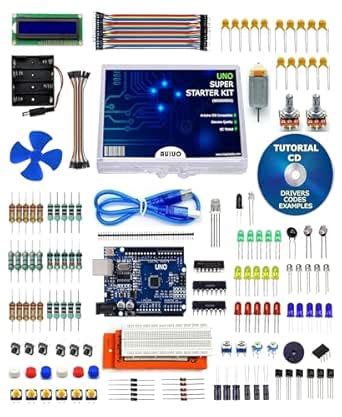AUIUO - UNO R3 Super Starter Kit Compatible with Arduino IDE - Includes ...