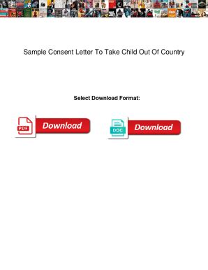 Fillable Online Sample Consent Letter To Take Child Out Of Country ...
