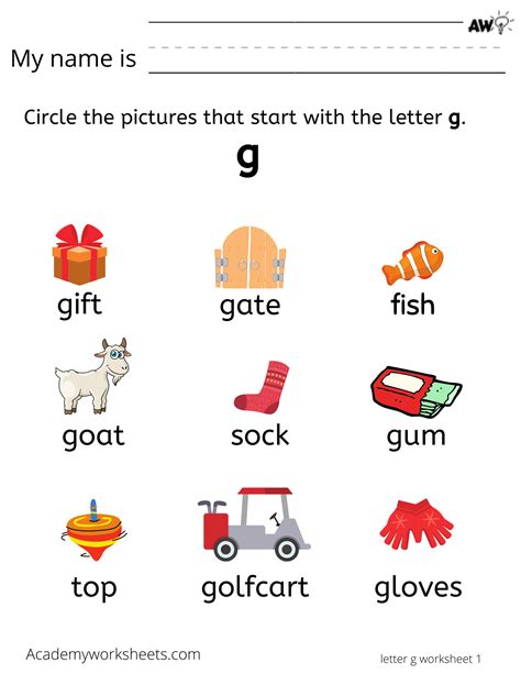 Letter G Worksheets - Worksheets Day