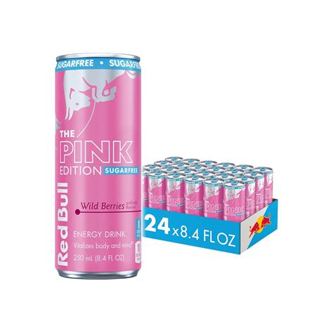 Amazon.com : Red Bull Pink Edition Sugar-Free Energy Drink, Wild ...