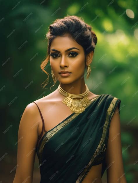 Premium AI Image | a portrait of beautiful sri lanka girl