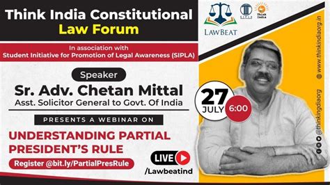 [Live Event] Talk on "Understanding Partial President's Rule" by Senior ...