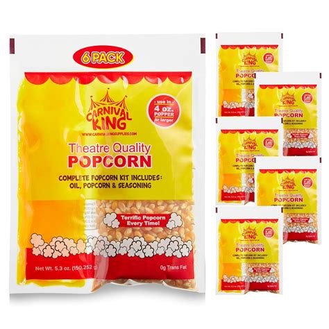 Amazon.com: Carnival King: Popcorn Kit for Popcorn Machine, Popcorn ...